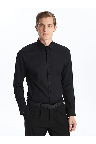 LC Waikiki Cămașă Dobby pentru bărbați, cu mânecă lungă, slim fit
