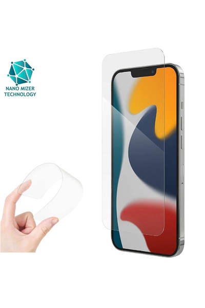 Evax (ESNEK NANO CAM) Iphone 13 Pro Max Uyumlu Ince Darbe Korumalı Esnek Nano...