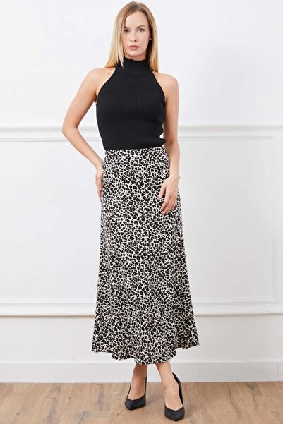 Butik Leopar Desenli Etek