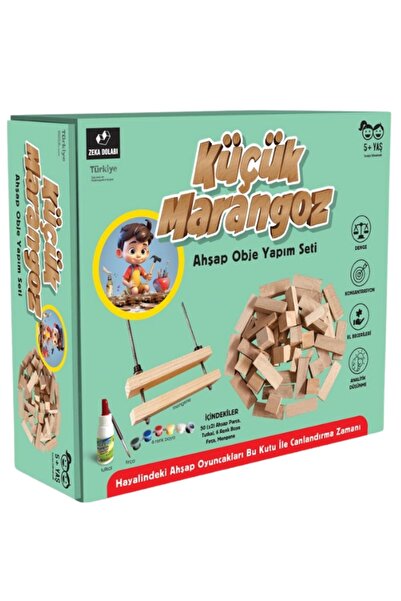 ZEKA DOLABI لعبة صندوق النجار الصغيرة، مجموعة أدوات بناء الأشياء الخشبية، نشا...