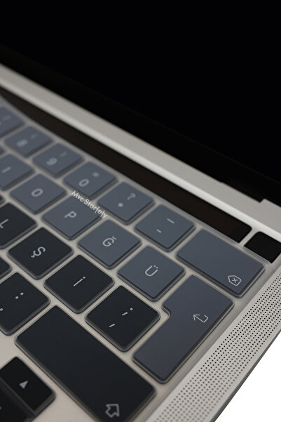 Mcstorey Macbook Pro Kılıf Klavye Koruyucu 13inç M1 M2 Türkçe Q Baskı A2289 A2251 A2338 A2141 Uyumlu Ombre