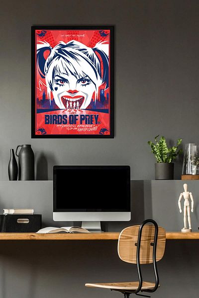Saturn Pictură înrămată Harley Quinn - Pictură poster film Birds Of Prey
