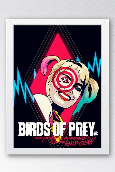 Saturn Pictură înrămată Harley Quinn - Pictură poster film Birds Of Prey