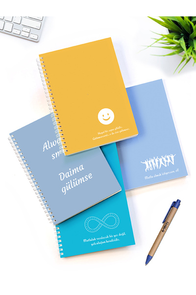 ArtNots طقم دفتر ملاحظات مقاس A5 مكون من 4 قطع (15x21 سم) مربع