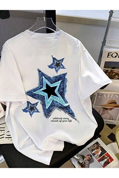 Tarzsokak Λευκό μπλουζάκι με αστεράκι