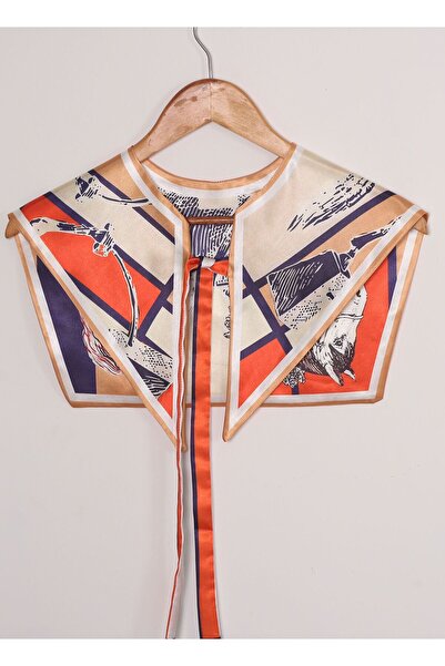 ElevaGlam Şal de umăr stil nou cu model de cal bej portocaliu