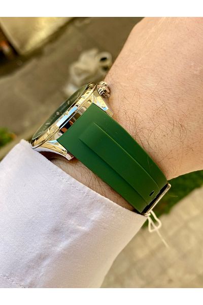 Reward Chaporone Green Color Silicone Cord Waterproof Men Wrist Watch