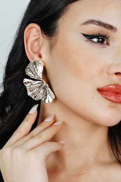 TRENDTAKI Vintage Leafgold Closing Earrings 0185
