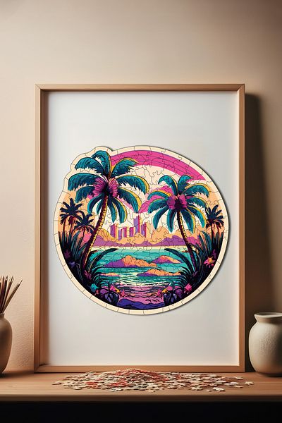 Pinecone بازل خشبي هاواي - 148 قطعة بازل قطع، رقائق فريدة من نوعها، 28x27 سم Wz-15