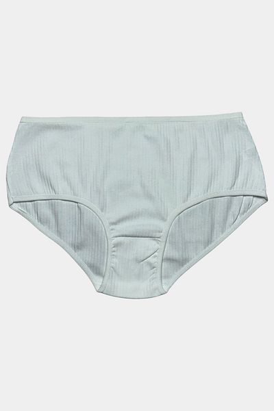 Gizli Butik High Waist Corded Cotton Women's Panties - Ecru