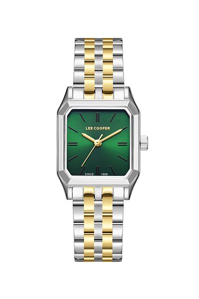 Lee Cooper LEE COOPER LC08120.270 Women Analog Display Watch & Metal Strap Silver/Gold