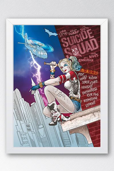 Saturn Pictură înrămată Harley Quinn - Pictură poster film Suicide Squad