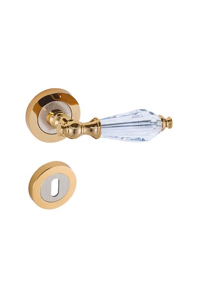 İyem Diamond Gold Albifirin Satin - Λαβή πόρτας με πολυτελές σήμα Zamak (Δωμάτιο)