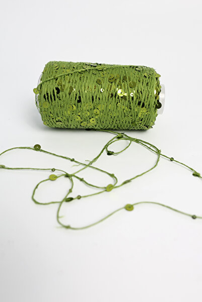 MODUMUZ RAHATLIK Pullu İp 100 gramlık bobinlerinde 320 metre uzunluk Pul Boyutu: 3mm+6mm