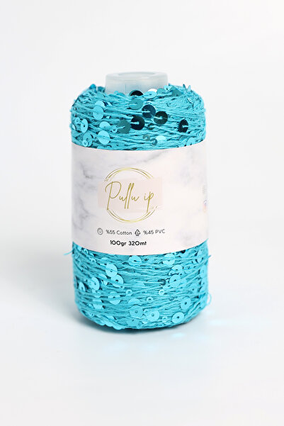 MODUMUZ RAHATLIK Pullu İp 100 gramlık bobinlerinde 320 metre uzunluk Pul Boyutu: 3mm+6mm