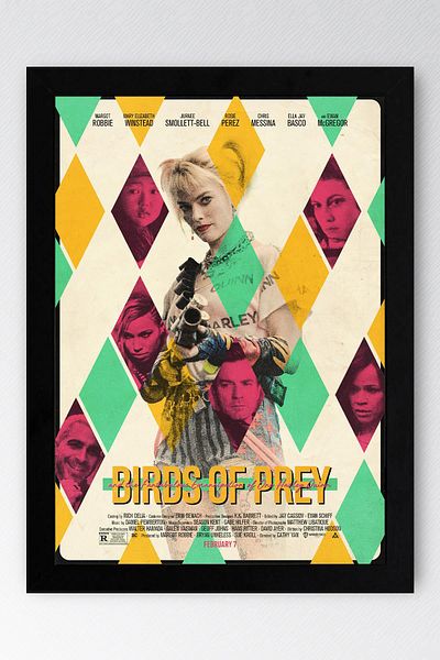 Saturn Pictură înrămată Harley Quinn - Pictură poster film Păsări de pradă