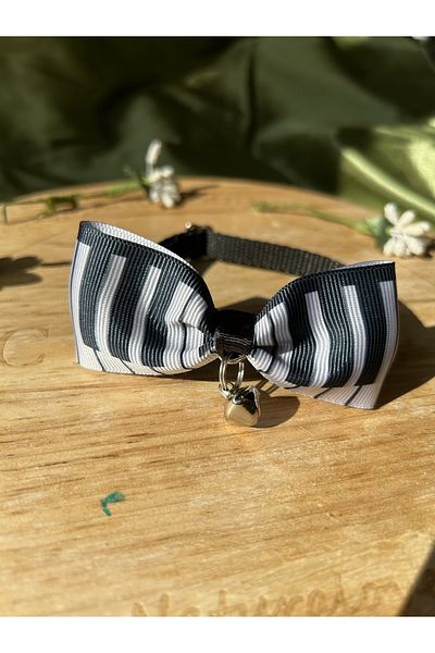 Melo Piano patterned ribbon cat and small breed dog collar