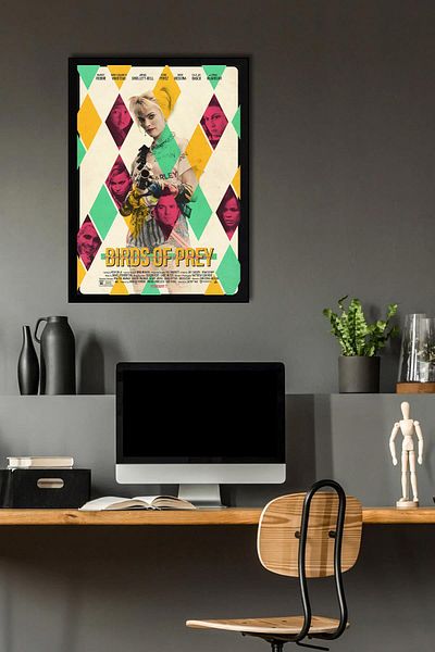 Saturn Pictură înrămată Harley Quinn - Pictură poster film Păsări de pradă