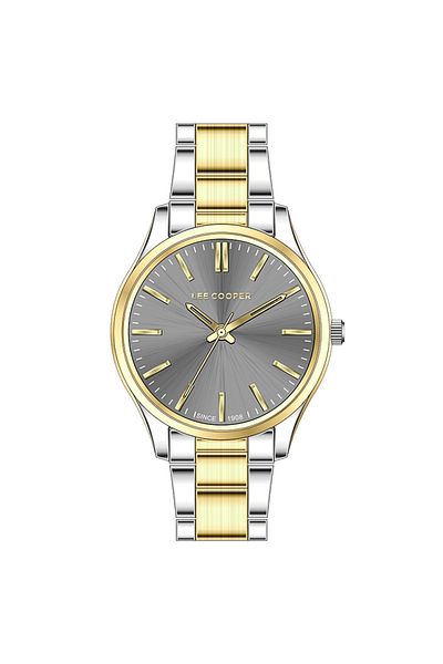 Lee Cooper Lee Cooper Women's VJ21C1 Movement Watch, Analog Display and Metal Strap - LC08011.260, Grey