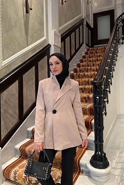 Melike Tatar Stone Lined Crepe Jacket 32-2301