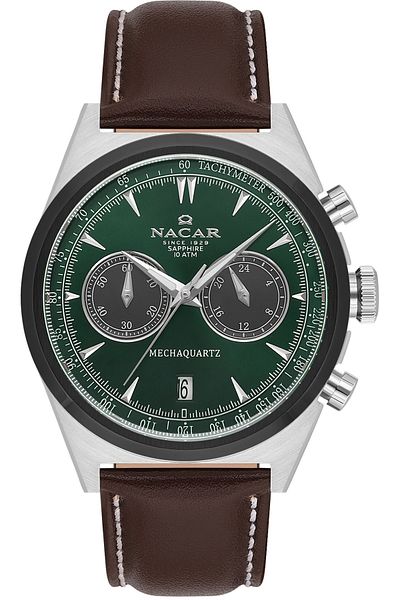Nacar Safir Glass Sports Brown Men's Wristwatch Nc38- 299021 -Anl2