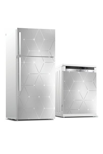 RENKLİ HOBBY Buzdolabı Ve Bulaşık Makinası Kapağı Kaplama Sticker - Kapak Folyo Desen Kaplama