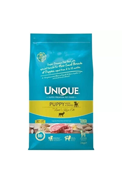 TREND Unique Kuzu Etli Küçük Irk Düşük Tahıllı Yavru Köpek Maması 3 Kg