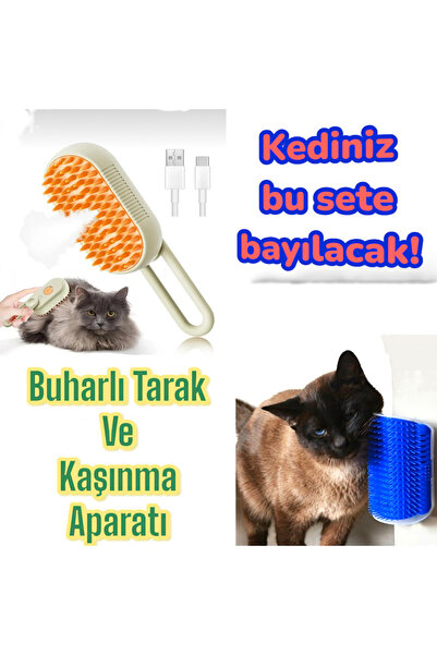ORDAS Kedi Ve Köpek Için Şarjlı Buharlı Tarak Fırça Ve Tüy Bakım, Masaj Ve Ka...