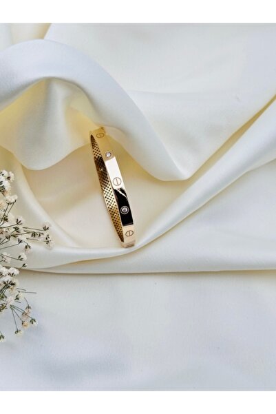 Adel Gold 14 Ayar Altın Kadın Taşlı Trend  Kelepçe-Bilezik-10,91-Gr