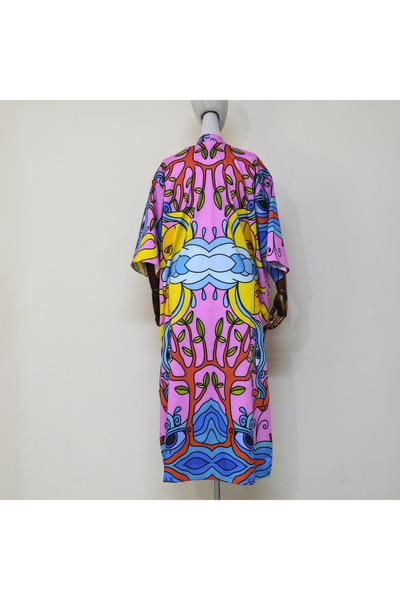 Atelier Nui Sunny Kimono / Sun Themed Kimono & Dress & Beachwear in Poplin Fa...