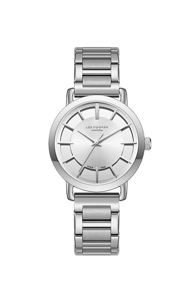 Lee Cooper Lee Cooper Women's 2035 Movement Watch, Analog Display and Metal Strap - LC08037.330, Silver