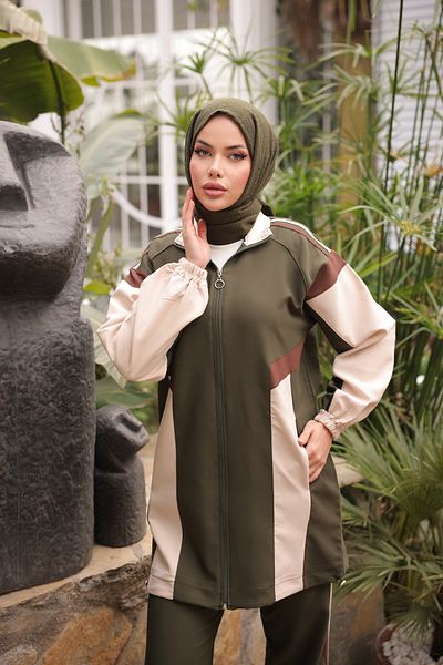 MİMİ Luxury Wear Σετ αθλητικής φόρμας Hijab Γυναικεία με φερμουάρ