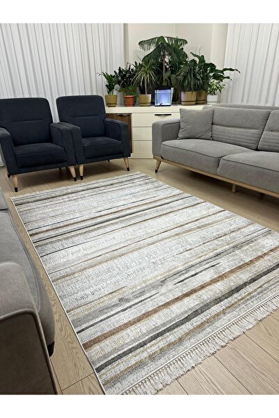 ALLGELSİN Yıkanabilir Kaymaz Taban Salon ve Oturma odası Halısı 4m² Dört Metr...