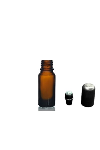 ZYLAN AMBALAJ 10ml kahverengi cam şişe roll-on şişe, 12 adet, bilye başlıklı ...
