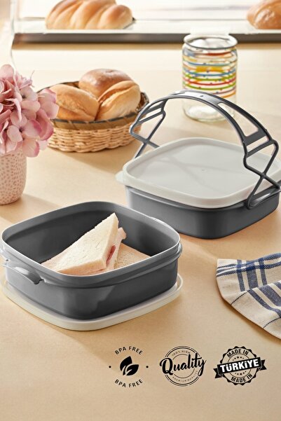 MUF HOME Travel Box 2 Layers Camping Food Container Large Chamber Lunch Box 2000 ml
