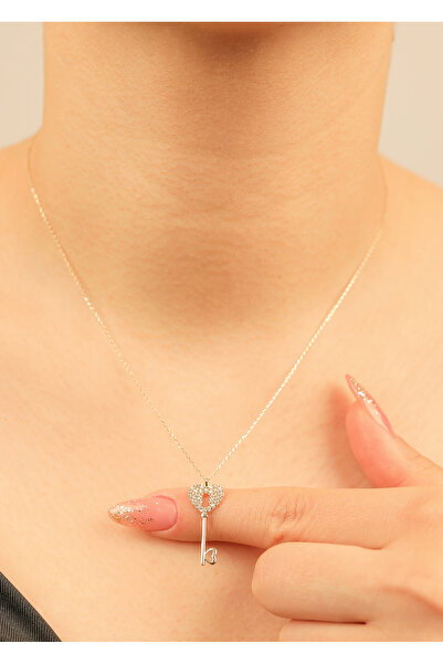 kuyumcu nurettin 2 gr (gram)  Anahtar  Taşlı  Kolye 45 cm 14 Ayar Altın