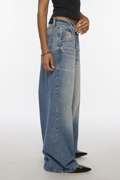 september island Classic Blue Ultra Long Wide Leg Jeans