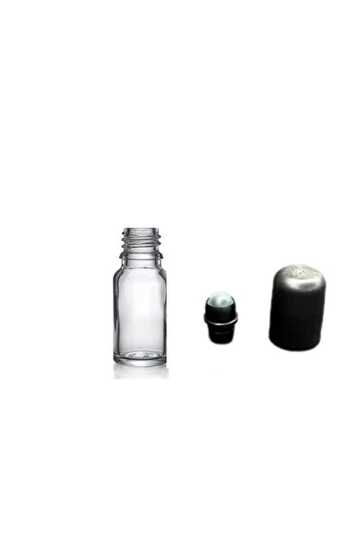 ZYLAN AMBALAJ 10ml şeffaf cam şişe roll-on şişe, 12 adet, bilye başlıklı şişe...