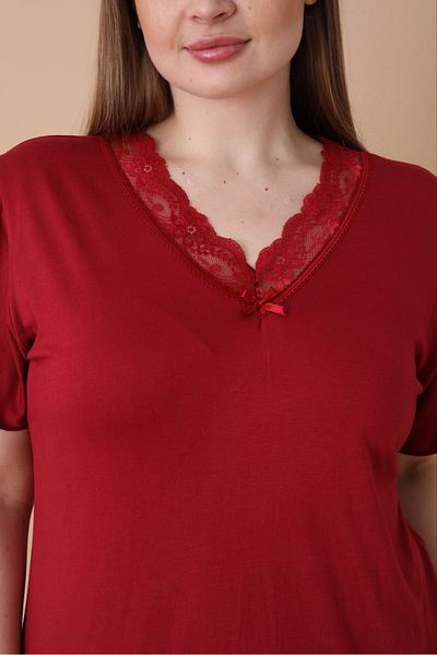 şuranur 100% Bamboo Lace Detailed Pjama Set
