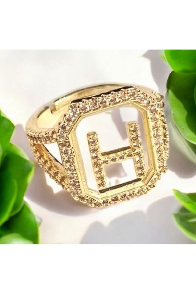 AKSESUARIM خاتم نسائي بتصميم خاص من حجر الزركون قابل للتعديل من الفولاذ