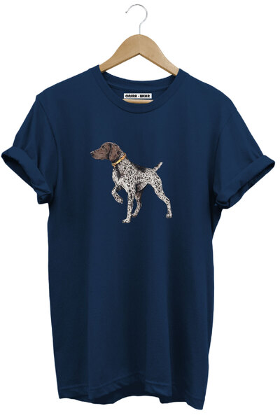 MODA Tricou Hunting Hunting Pointer cu imprimeu Nature Wildlife, 100% bumbac,...
