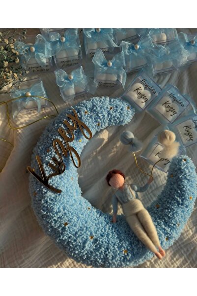 Tasarım Keçe bebek kapı süsü, ay kapı süsü, peri bebek