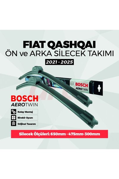 Bosch Nissan Qashqai e-Power (2021–2025) Uyumlu | Aerotwin Ön ve Arka Silecek...
