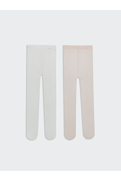 LC Waikiki جوارب طويلة كلاسيكية للفتيات الصغيرات من فريزن ستور، عبوة من قطعتين