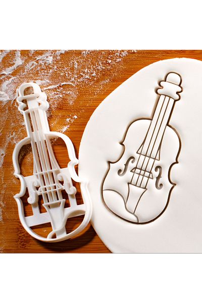 MAHLA Music Themed Violin Saxophone Piano Harp Cookie Mold and Candy Plasticine Mold