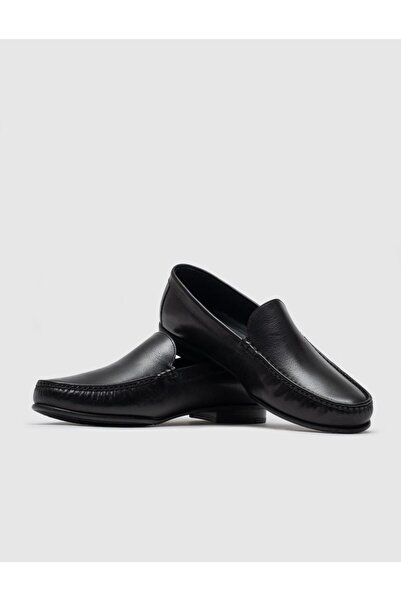 Cabani Hakiki Deri Siyah Erkek Loafer