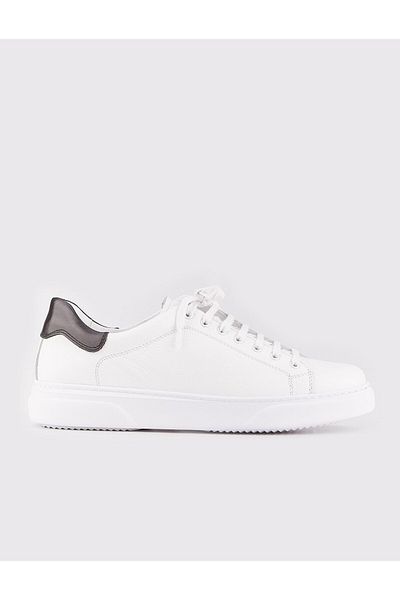 Cabani Men's Sneakers - Genuine Leather, White, Lace-up