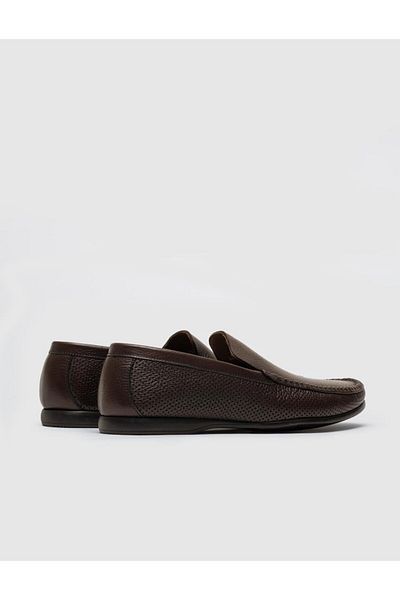 Cabani Genuine Leather Brown Men's Loafer