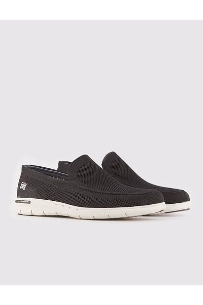 Cabani White Sole Knitwear Black Men's Casual Shoes