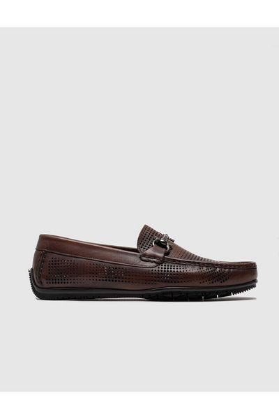 Cabani Genuine Leather Brown Men's Loafer